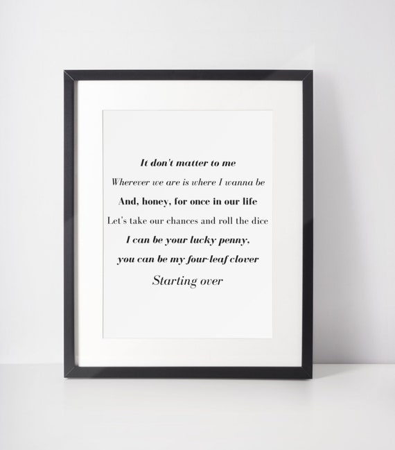 Starting Over Chris Stapleton Lyrics, Country Song Quote Sign ...