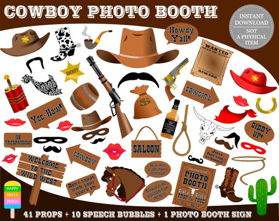 printable country photo booth props