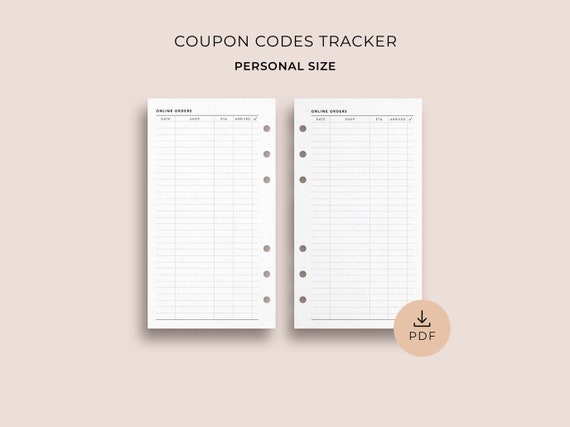 Free printable coupon organizer list Download Free printable coupon