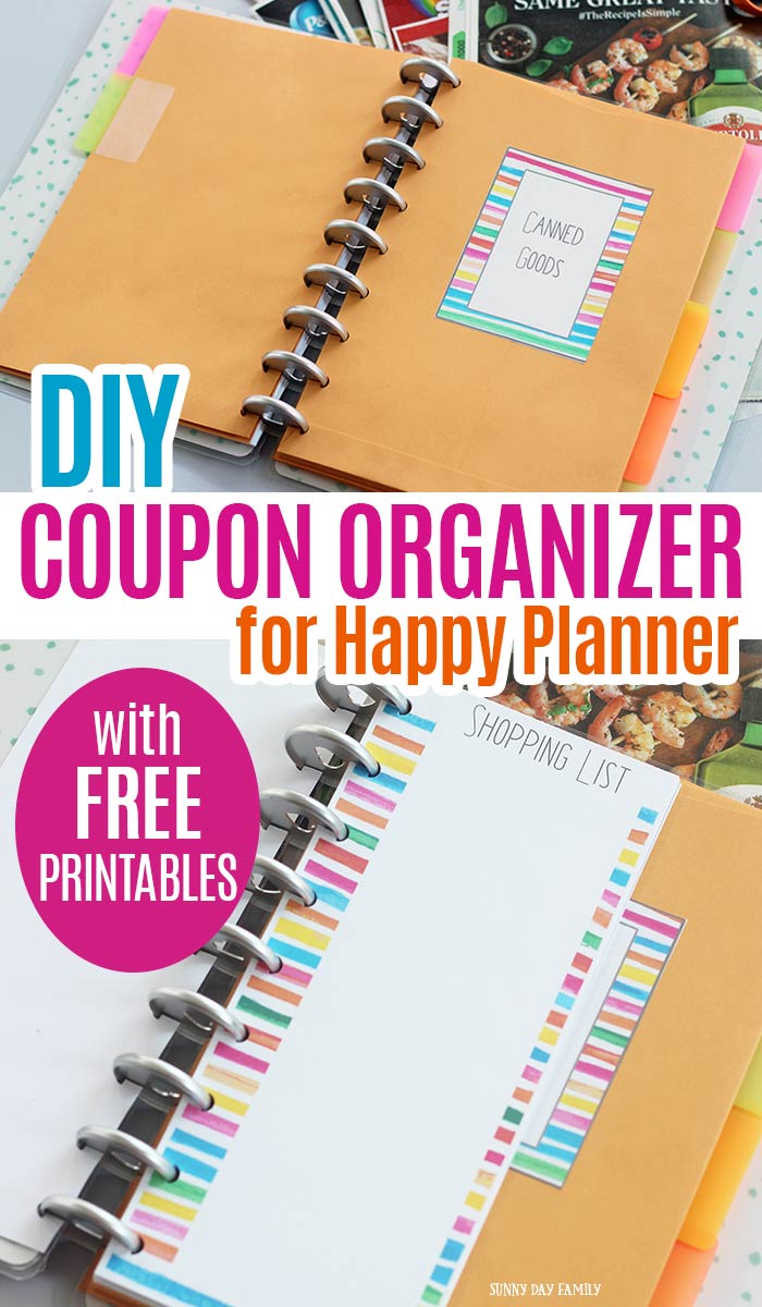 printable coupon organizer list
