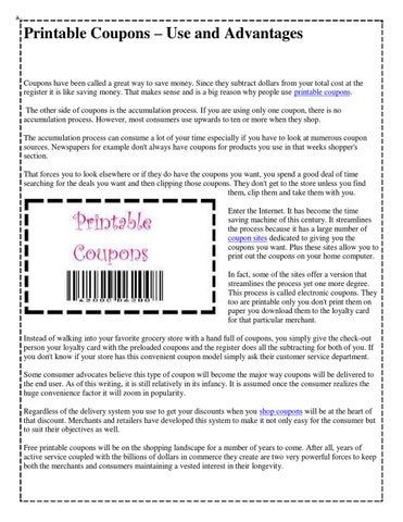 printable coupons and deals