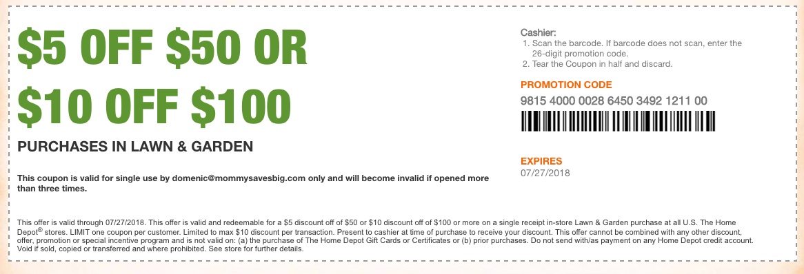 printable coupons at home depot