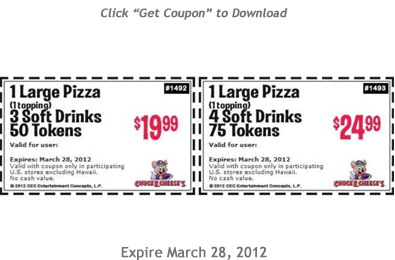 Chuck E. Cheeses Coupons | San Jose Coupons | Daily Draws ...