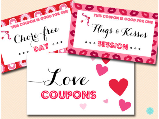 Printable Love Coupons for Him or Her - Printabell • Express