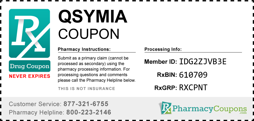 Qsymia Coupon 2024 - Save up to $65 a month - Manufacturer Offer