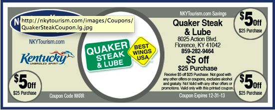 printable coupons for quaker steak and lube