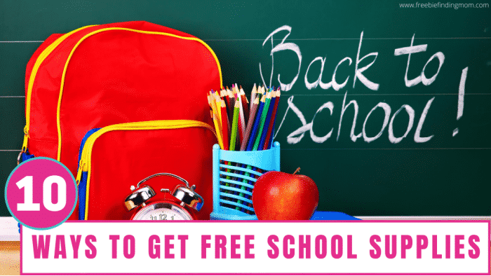 Free School Supplies By Mail or In Person - Freebie Finding Mom