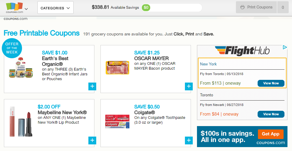printable coupons grocery 2018