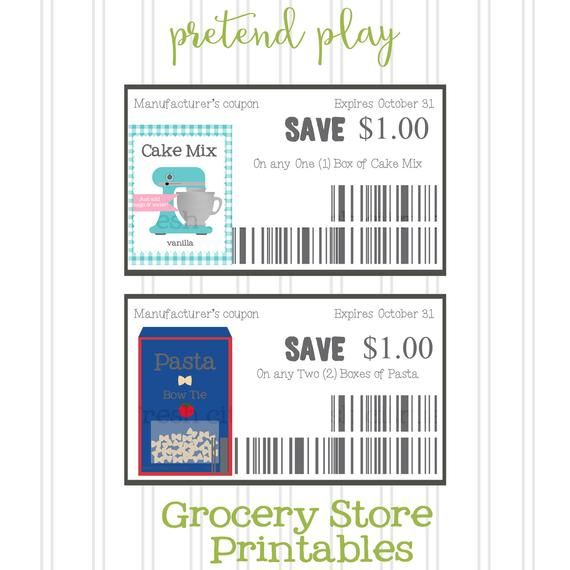 Grocery Store Printables Pretend Play Market Printable Instant ...