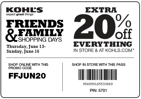 printable coupons in store kohls