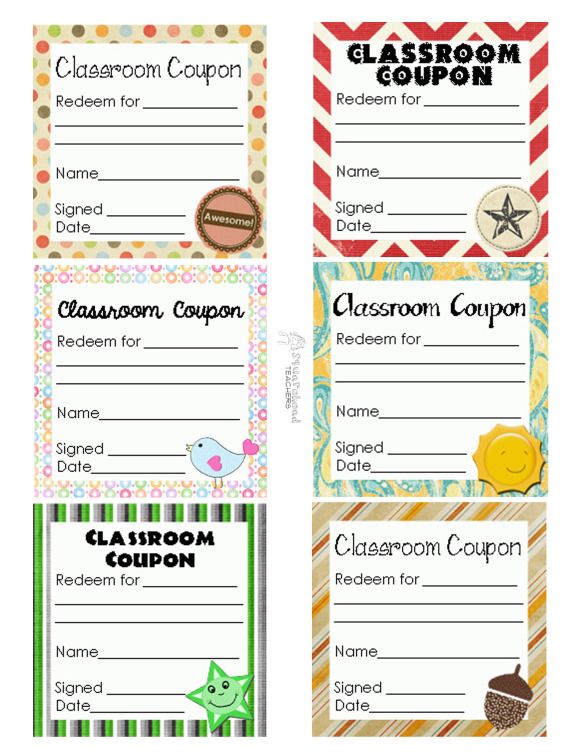 Classroom Coupons UPDATED
