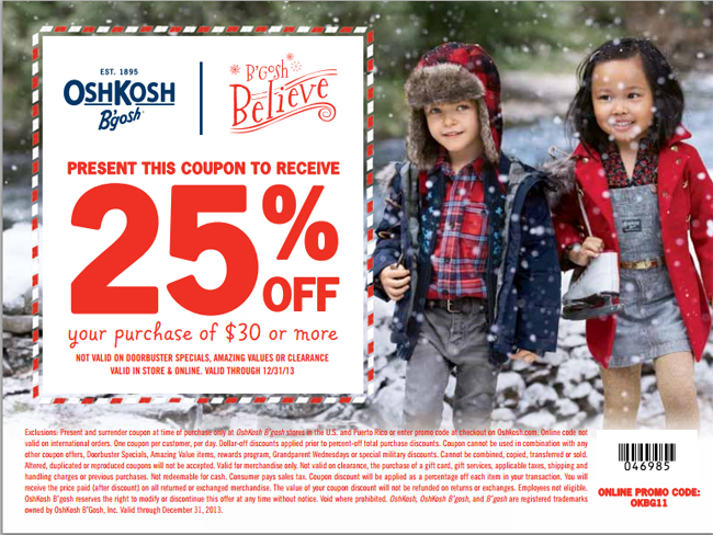 Holiday &  Winter Shopping for the Kids at OshKosh Bgosh + Coupon ...