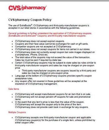 Breaking News: CVS PRINTABLE COUPON POLICY 2011 - al.com