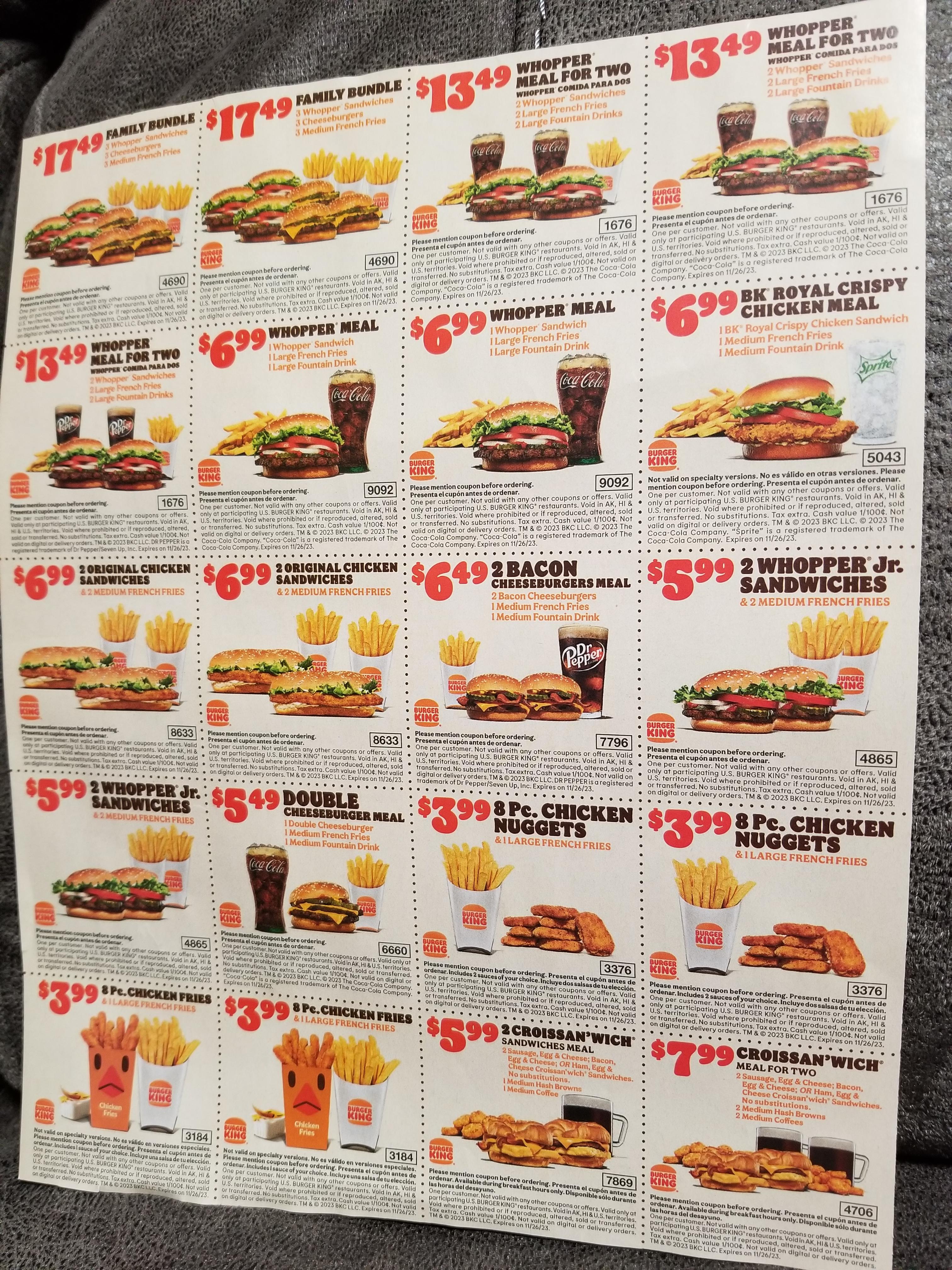 Burger King Coupons, post if used please : r/Freefood