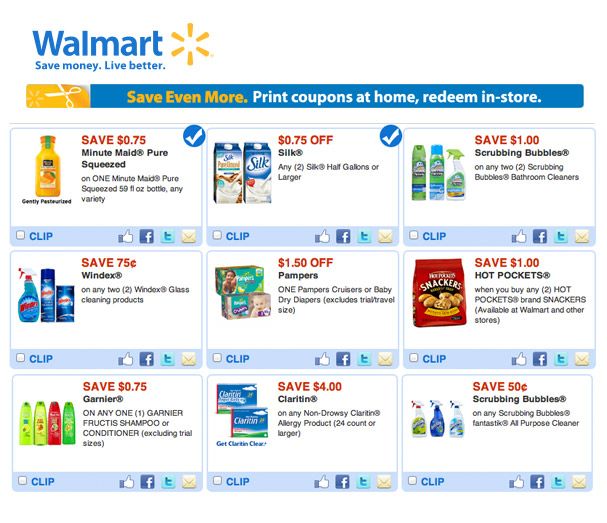 printable coupons walmart 2018