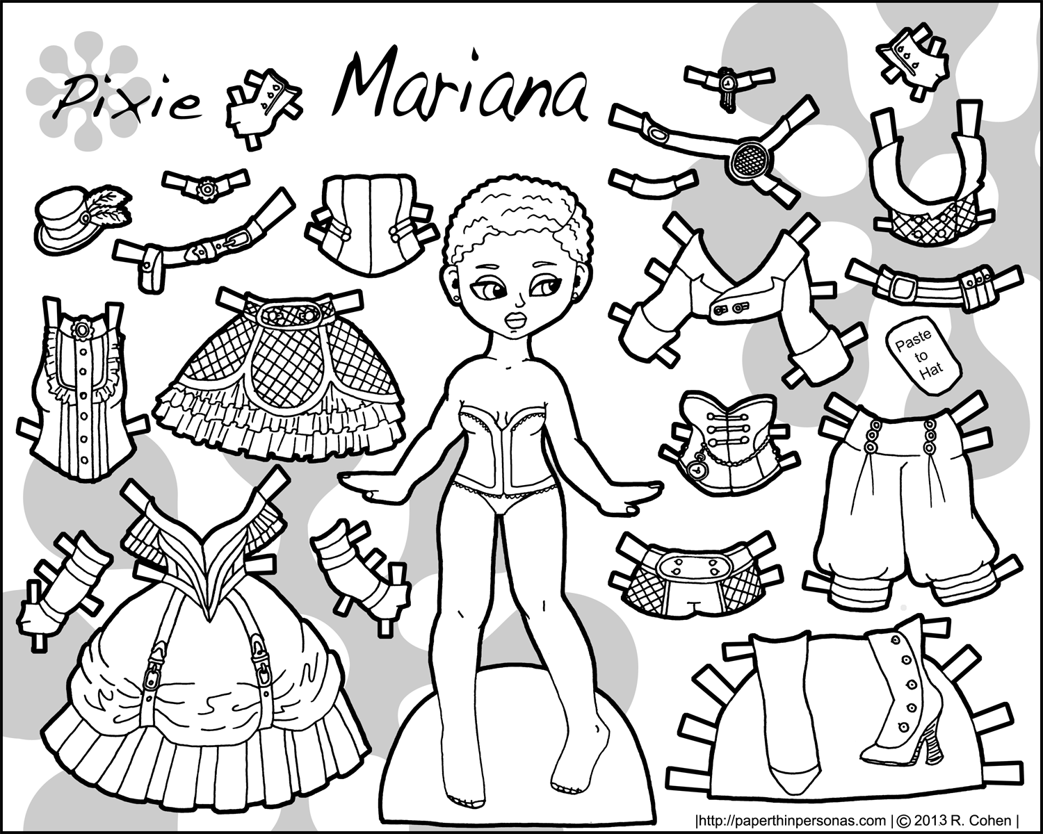 printable cowgirl paper dolls