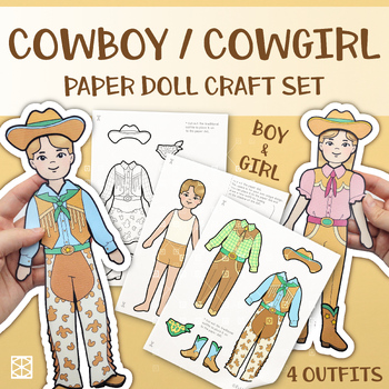 printable cowgirl paper dolls