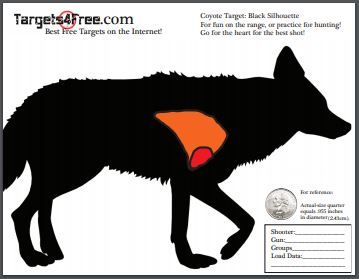 printable coyote targets