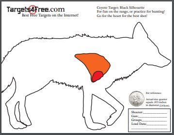 Coyote Target With Vitals (Printable for Free!) - Targets4Free