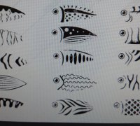 Universal Lure Body Assorted Pattern 7 Stencil Kit - Barlows Tackle