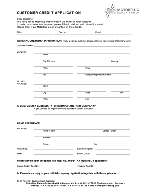 printable credit applications