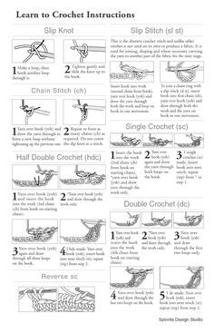 free printable crochet stitch guide