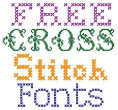 printable cross stitch fonts