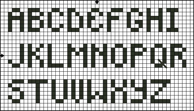 printable cross stitch fonts