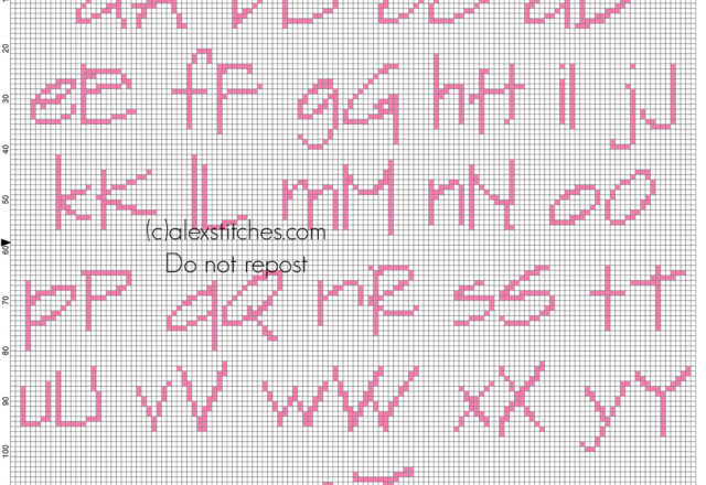printable cross stitch fonts
