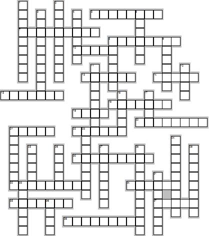 Fun Fill In Crossword Puzzles