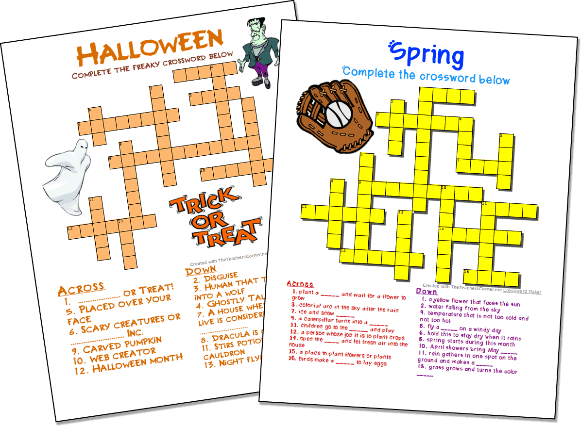 Crossword Puzzle Maker | World Famous from The Teachers Corner