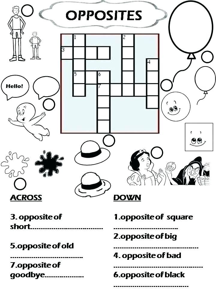 printable crossword puzzles 4th grade