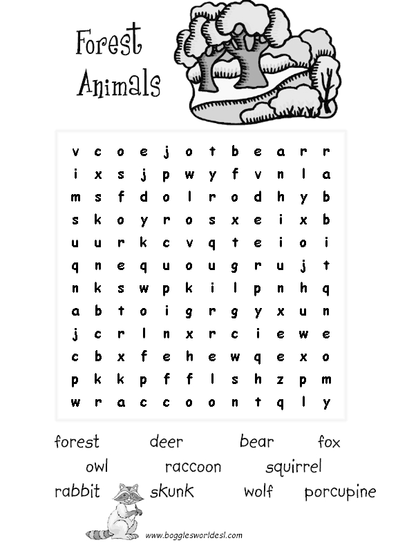 Free printable crossword puzzles about animals, Download Free printable ...