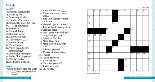 printable crossword puzzles books