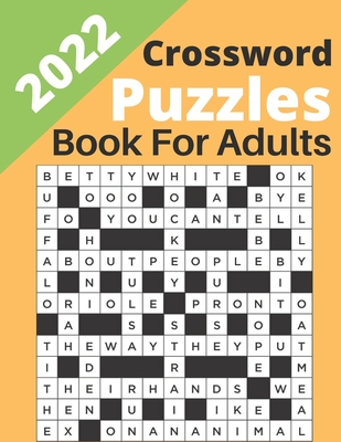 2022 Crossword Puzzles Book for Adults: Large-print, Medium level ...