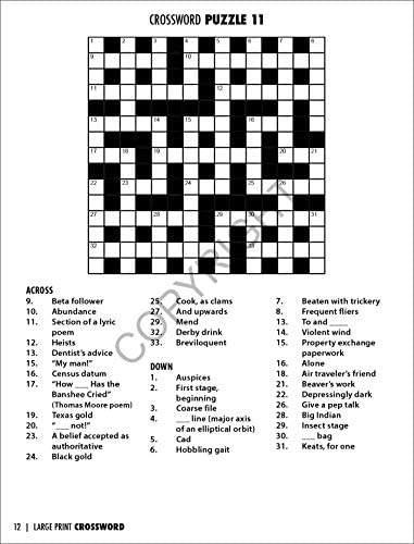 printable crossword puzzles books