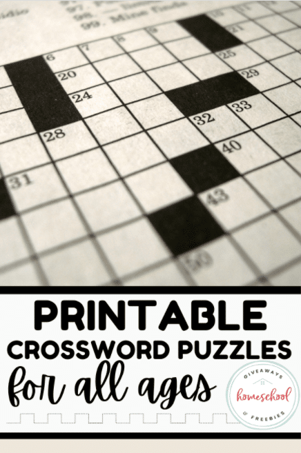 printable crossword puzzles by category