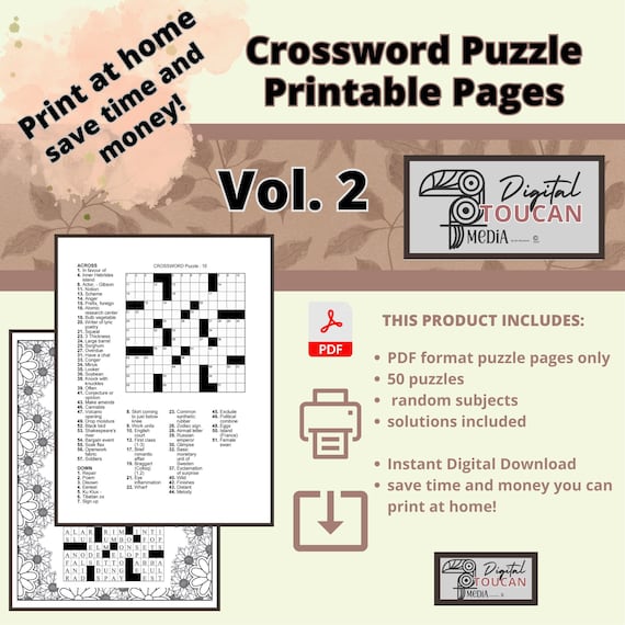 Crossword Puzzle Printable, Kdp Interior Puzzles, Crosswords ...