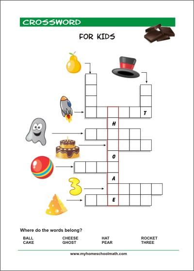printable crossword puzzles elementary school