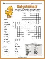 printable crossword puzzles elementary school