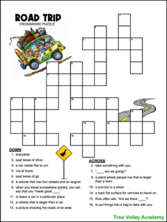 printable crossword puzzles elementary school