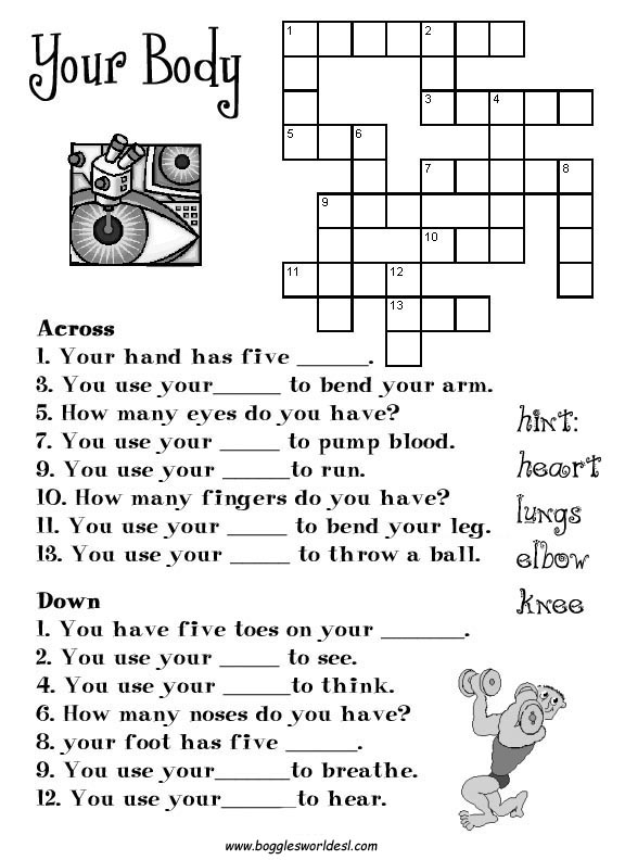 printable crossword puzzles english