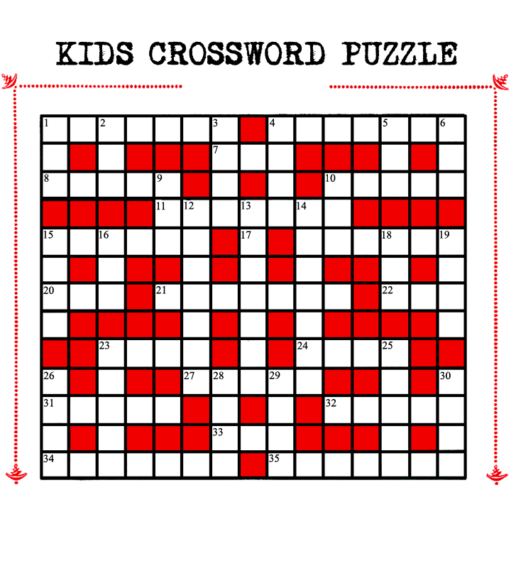 Kids Printable Crossword Puzzle | Purple Kitty