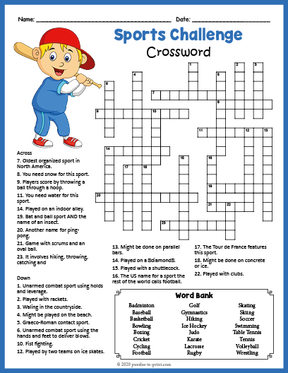 printable crossword puzzles for 10 year olds