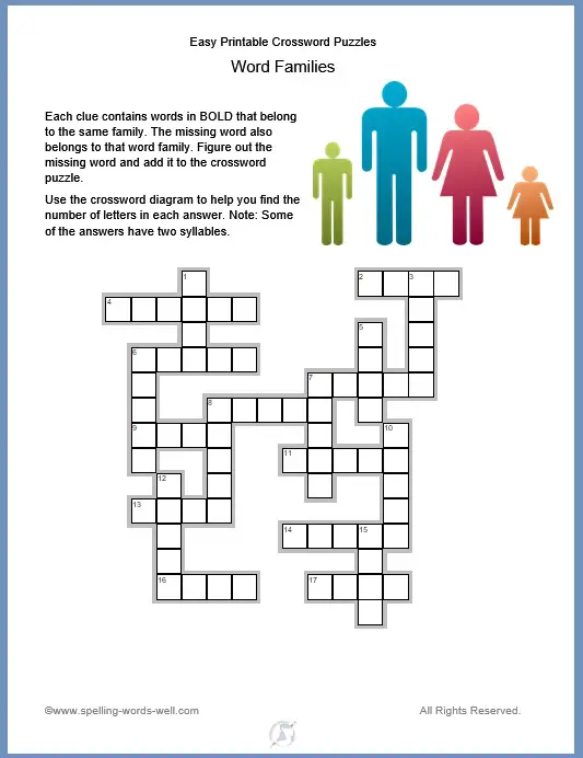 printable crossword puzzles for esl learners