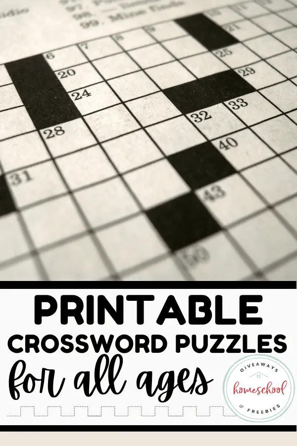 printable crossword puzzles history