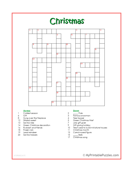 Holidays | My Printable Puzzles