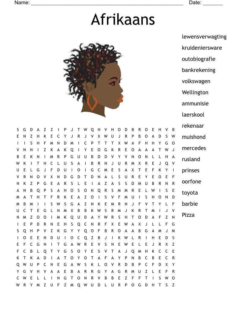 printable crossword puzzles in afrikaans