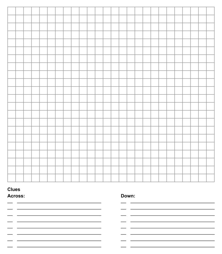 Blank Crossword Puzzle Template - 10 Free PDF Printables | Printablee