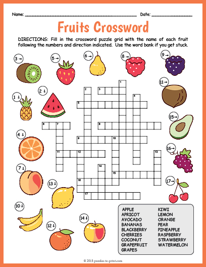 printable crossword puzzles may 2018